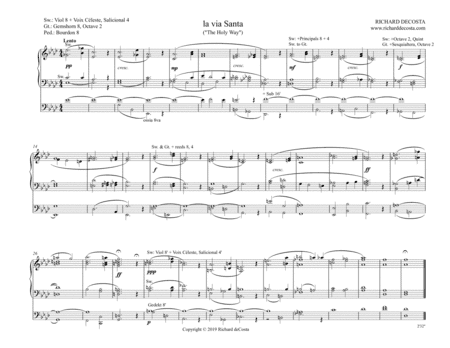 la via Santa (The Holy Way) for Organ
