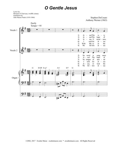 O Gentle Jesus (arr. Stephen DeCesare)