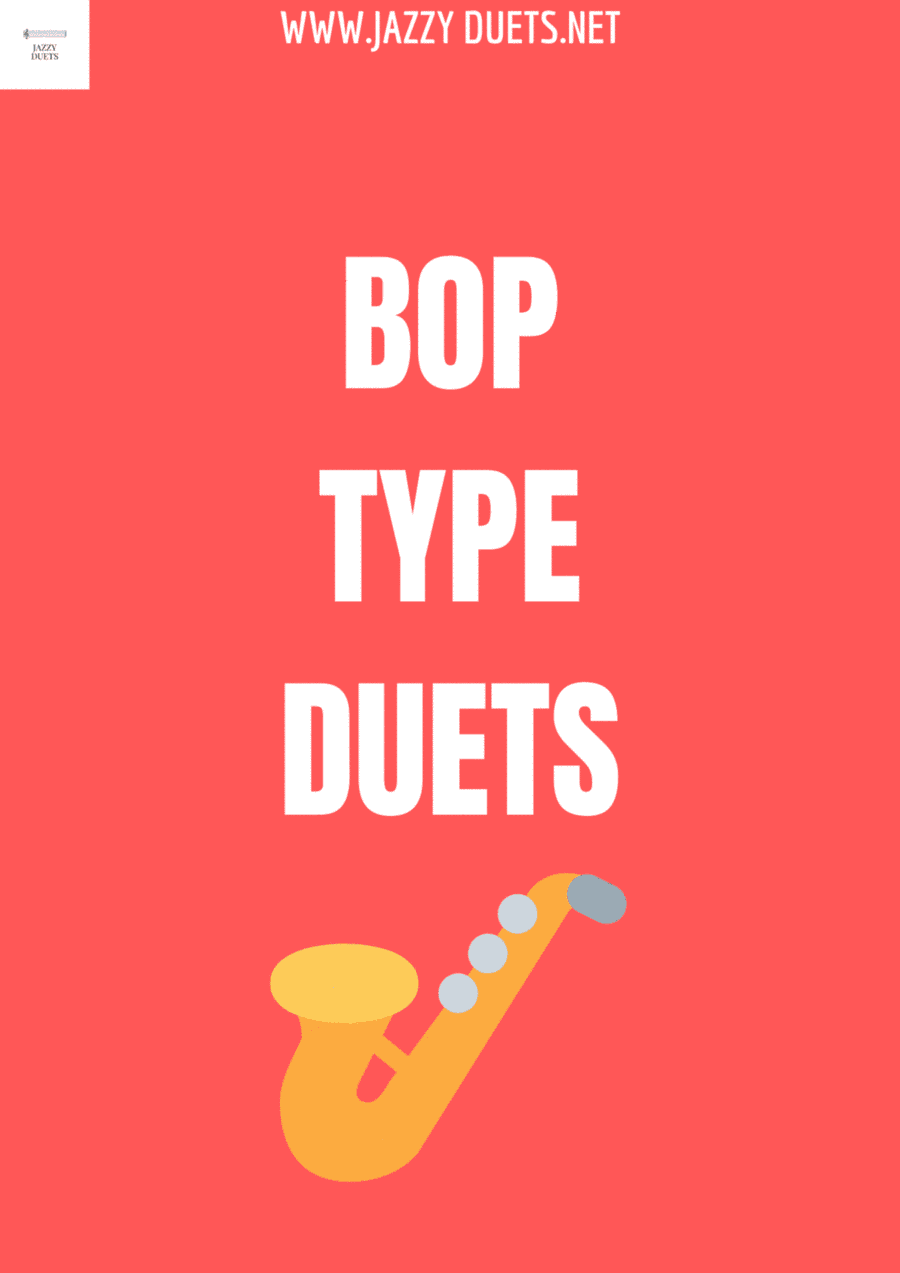 Bebop type duets for alto saxophone