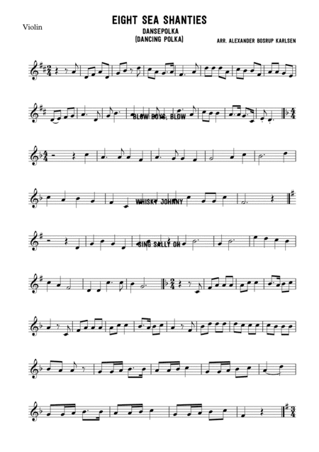 Eight sea shanties (arr. Alexander Bosrup Karlsen)