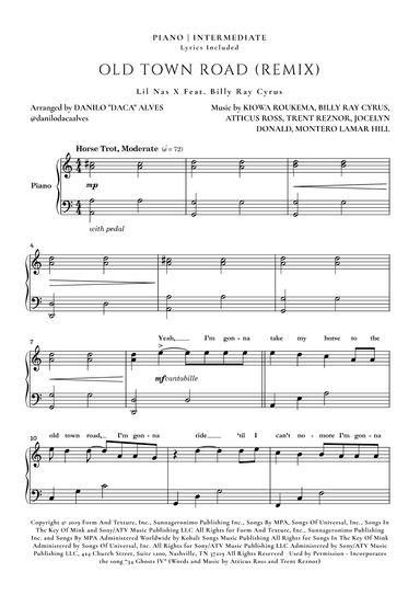 Old Town Road (remix) (arr. Danilo "Daca" Alves)