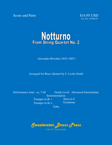 Notturno from String Quartet No. 2 ("And This Is My Beloved") (arr. F. Leslie Smith)