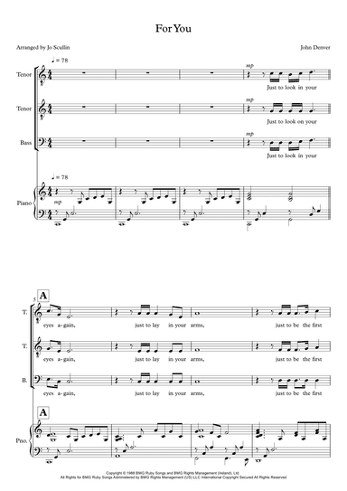 For You (arr. Jo Scullin)