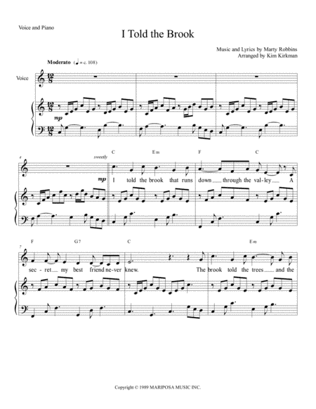 I Told The Brook (arr. Kim Kirkman)