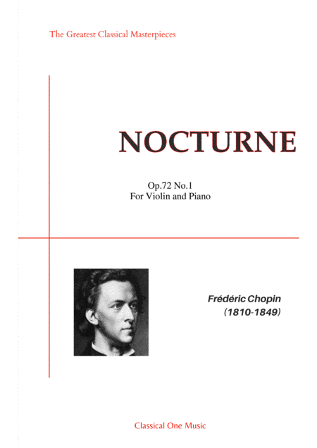 Chopin - Nocturne in E minor Op.72 For Violin and Piano (arr. MPS)