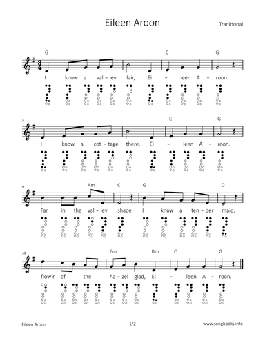 Eileen Aroon (arr. songbooks.info)