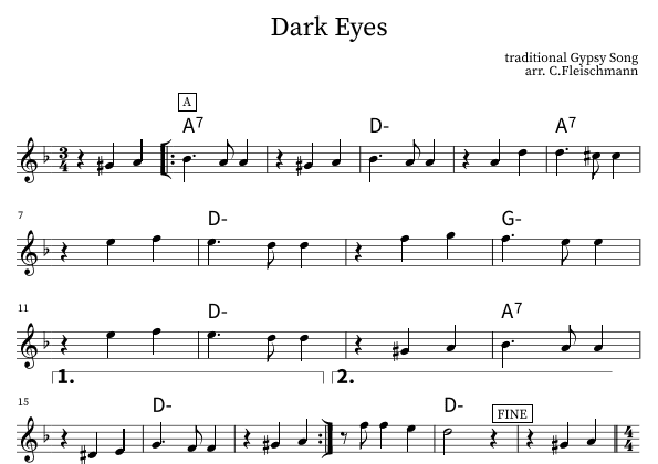Dark Eyes (arr. Christoph Fleischmann)