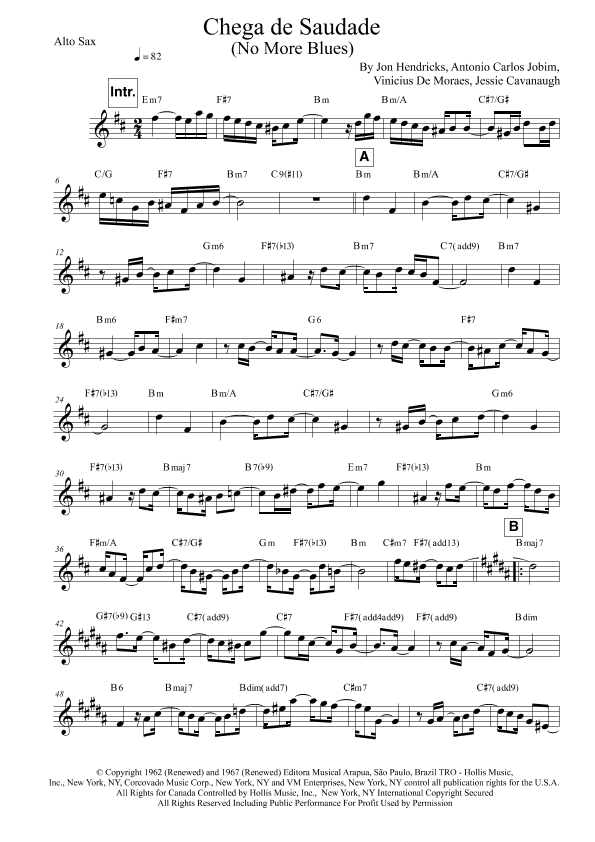 Chega De Saudade (no More Blues) (arr. Leonardo Silva)