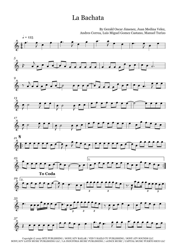La Bachata (arr. Fernanda Moura)