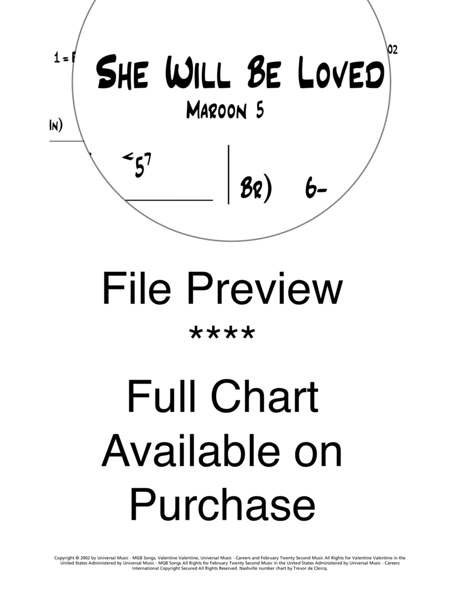 She Will Be Loved (arr. Trevor de Clercq)