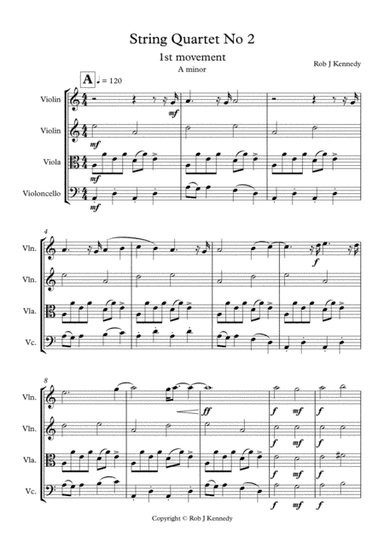 String Quartet No 2 in A minor 1st movment