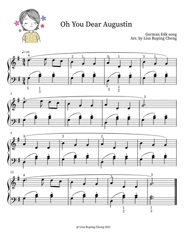 Oh You Dear Augustin (Level 1) (arr. Lisa Ruping Cheng)