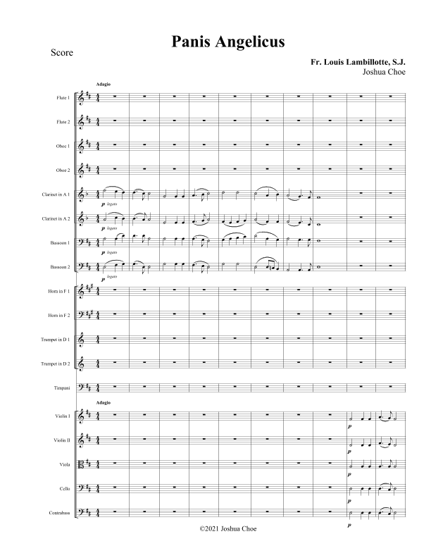 Panis Angelicus (arr. Joshua Choe)