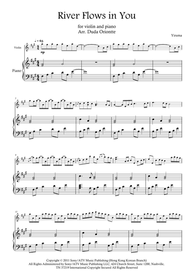 River Flows In You (arr. Duda Oriontte)