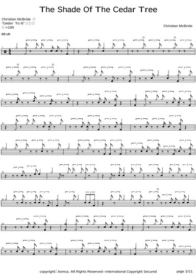 Shade Of The Cedar Tree (arr. COPYDRUM)