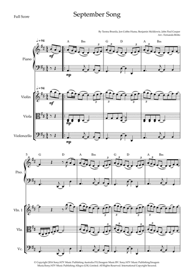 September Song (arr. Fernando Britto)