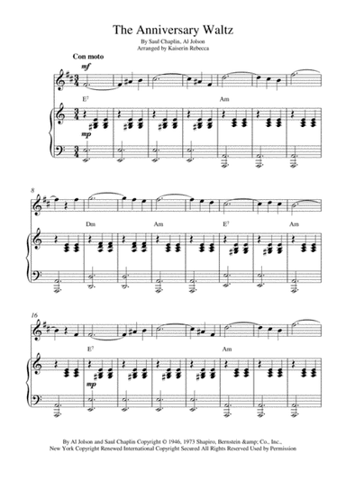 The Anniversary Waltz (arr. Kaiserin Rebecca)