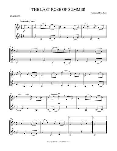 The Last Rose of Summer (arr. Mark Phillips)