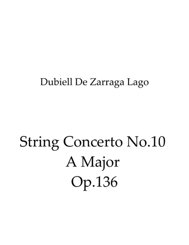 String Concerto No.10