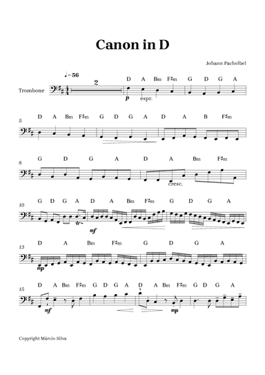Canon in D (arr. Márcio Silva)