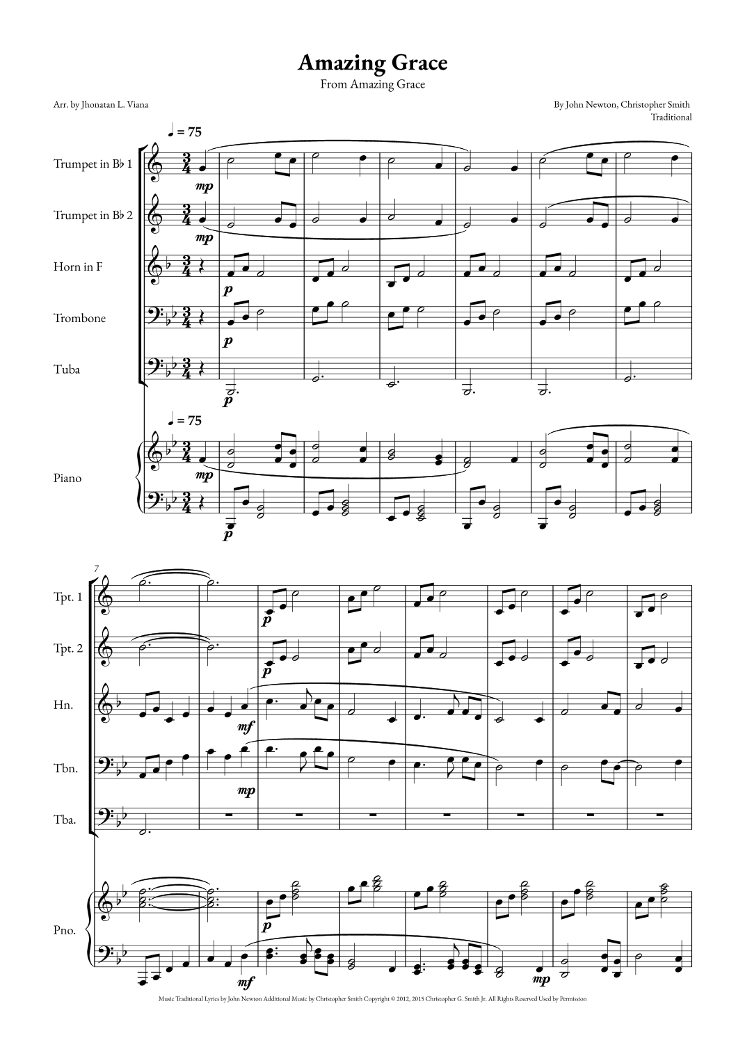 Amazing Grace (arr. Jhonatan Lucio Viana)