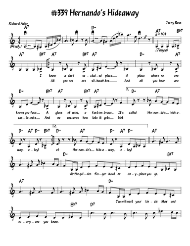 Hernando's Hideaway (arr. John Fries)