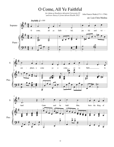 O Come All Ye Faithful (arr. Luis Chris Medina)