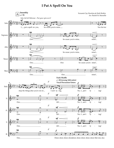 I Put A Spell On You (arr. Rachel St. Marseille)