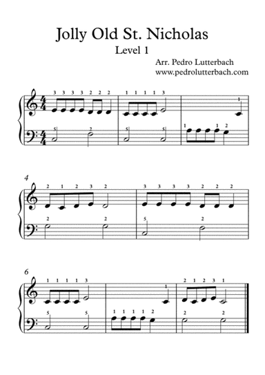 Jolly Old St Nicholas (arr. Pedro Lutterbach)