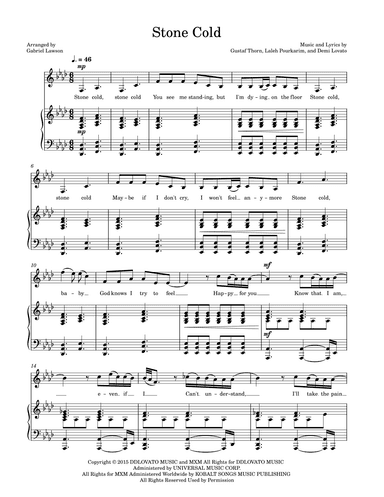 Stone Cold (arr. Gabriel Lawson)