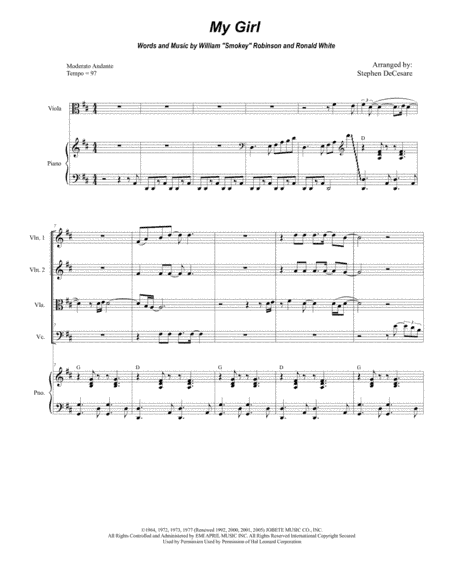 My Girl (arr. Stephen DeCesare)