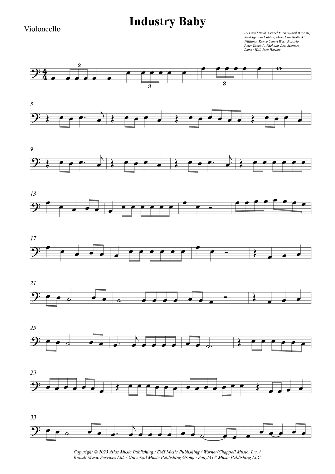 Industry Baby (arr. Wesley S. SIlva)