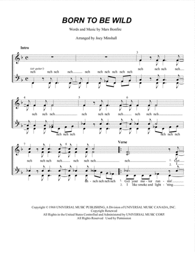 Born To Be Wild (arr. Joey Minshall)