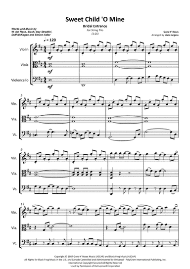 Sweet Child O' Mine (arr. Liam Jurgens)
