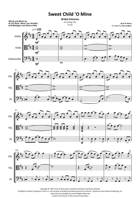 Sweet Child O' Mine (arr. Liam Jurgens)