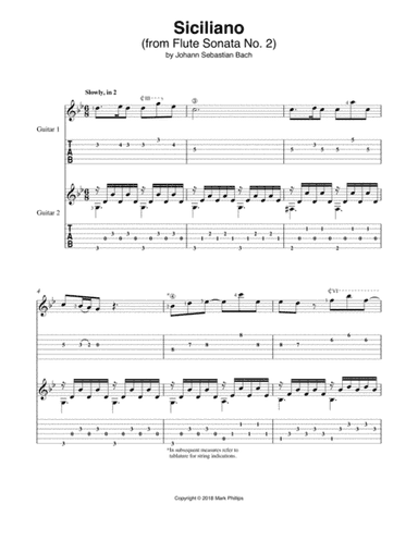 Siciliano (from Flute Sonata No. 2) (arr. Mark Phillips)