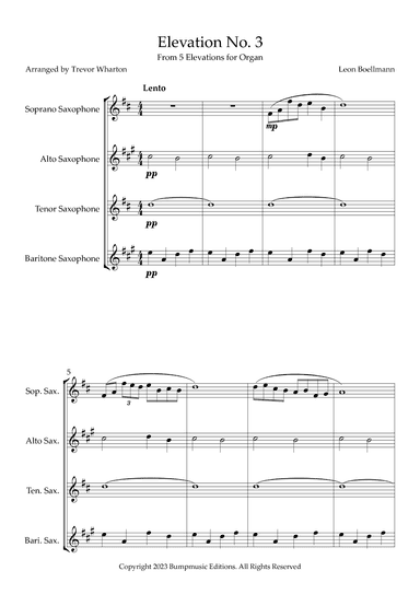 Elevation No. 3 (arr. Trevor Wharton)