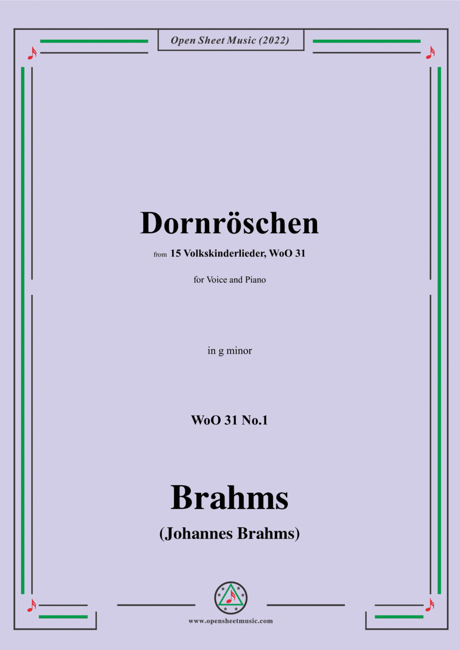 Brahms-Dornroschen (Im tiefen Wald im Dornenhag),WoO 31 No.1 (arr. Open Cloud)