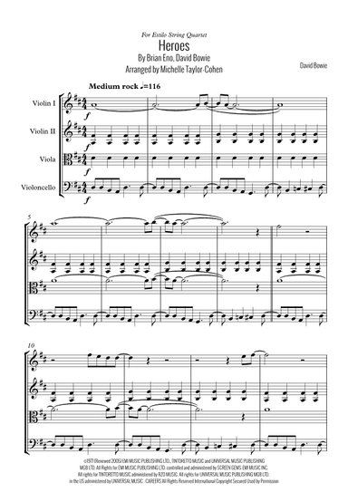 Heroes (arr. Michelle Taylor-Cohen)