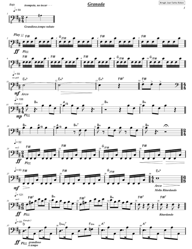 Granada (arr. juan carlos esteve/Gran Coda)
