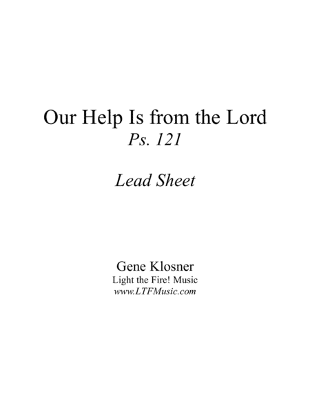 Our Help Is from the Lord (Ps. 121) [Lead Sheet]