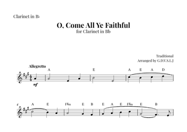 O, Come All Ye Faithful (arr. G.D.V.S.L.J)