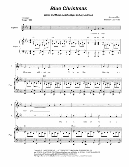 Blue Christmas (arr. Stephen DeCesare)