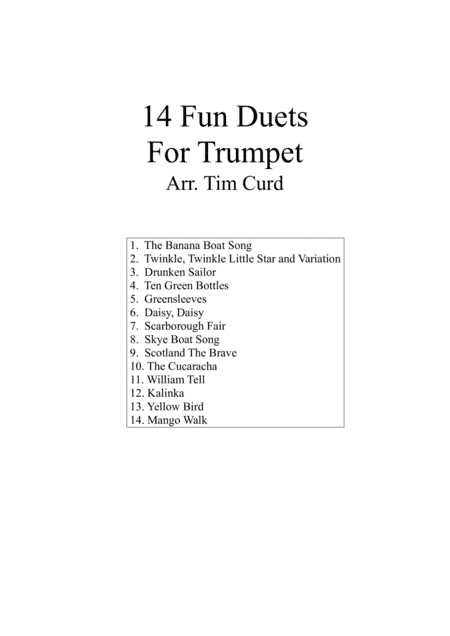 14 Fun Duets For Trumpet (arr. Curd)