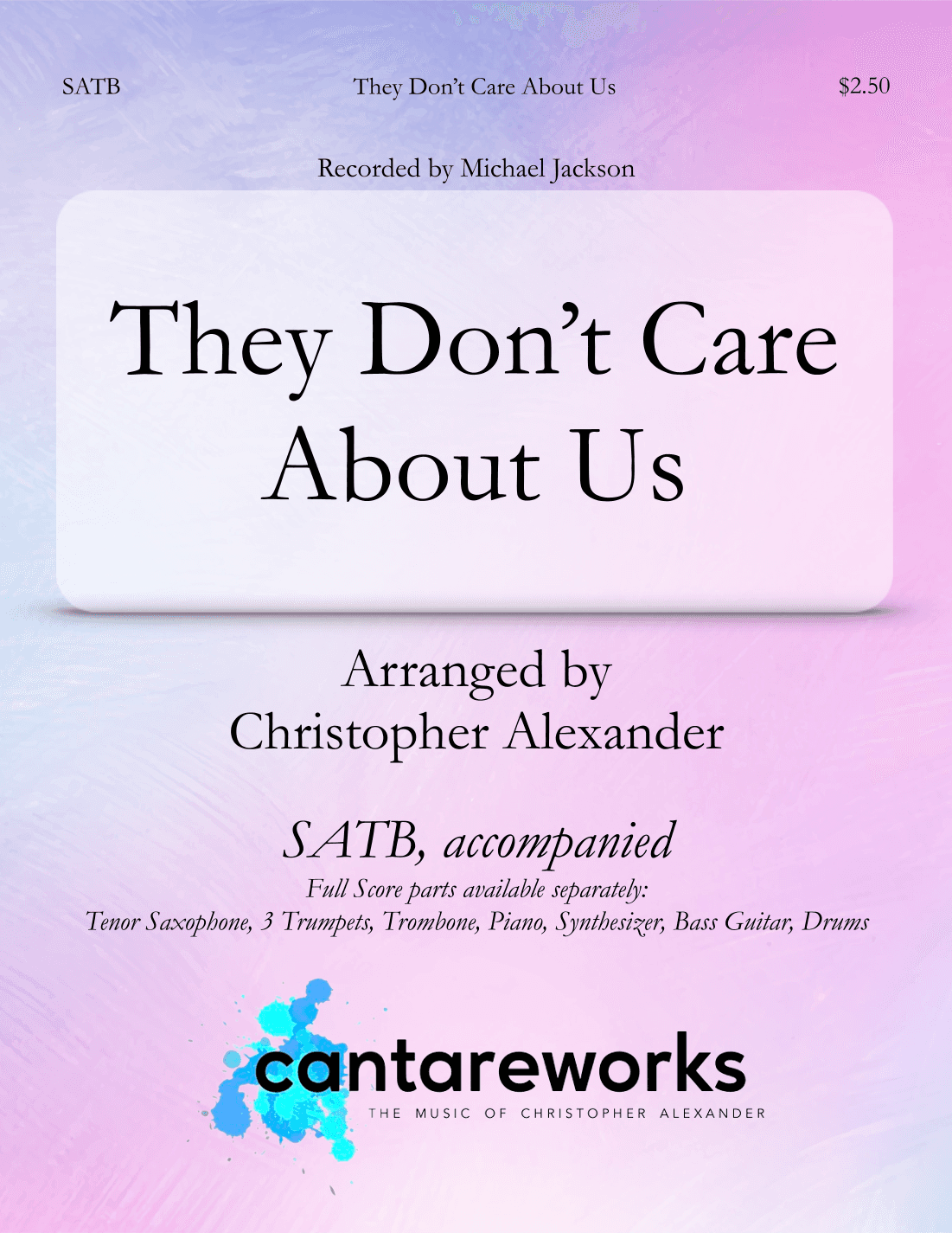 They Don't Care About Us (arr. Christopher Alexander)