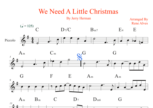 We Need A Little Christmas (arr. Rene Alves)