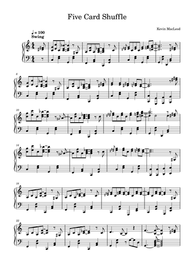 Five Card Shuffle (arr. Ilya Yakovlev)