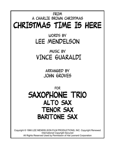 Christmas Time Is Here (arr. John Groves)