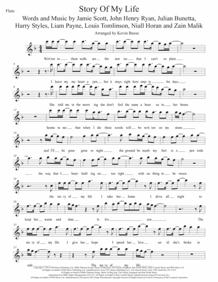Story Of My Life (arr. Kevin Busse)