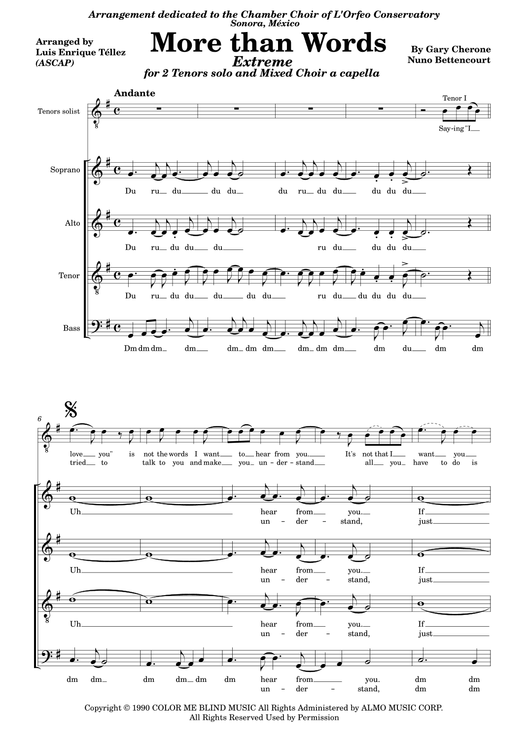 More Than Words (arr. Luis Enrique Téllez)